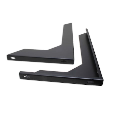 Quest Mfg Wall Bracket Kit for DVR Security Enclosure, Set of 2, Black WB-SE-02